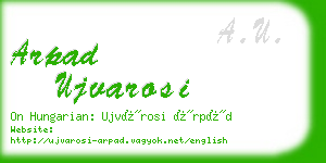 arpad ujvarosi business card